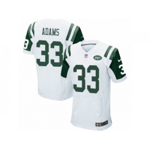 Men's Nike New York Jets #33 Jamal Adams Elite White NFL Jersey