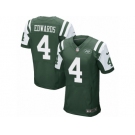 Men's Nike New York Jets #4 Lac Edwards Elite Green Team Color NFL Jersey