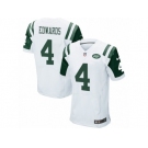 Men's Nike New York Jets #4 Lac Edwards Elite White NFL Jersey