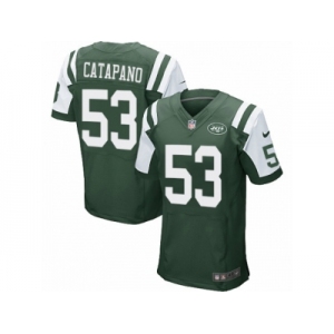 Men's Nike New York Jets #53 Mike Catapano Elite Green Team Color NFL Jersey
