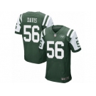 Men's Nike New York Jets #56 DeMario Davis Elite Green Team Color NFL Jersey