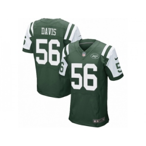 Men's Nike New York Jets #56 DeMario Davis Elite Green Team Color NFL Jersey