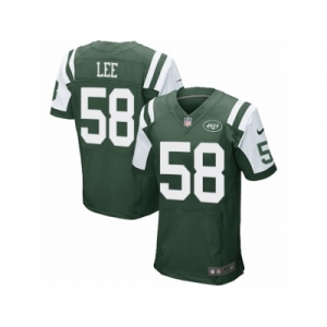 Men's Nike New York Jets #58 Darron Lee Elite Green Team Color NFL Jersey