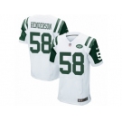 Men's Nike New York Jets #58 Erin Henderson Elite White NFL Jersey