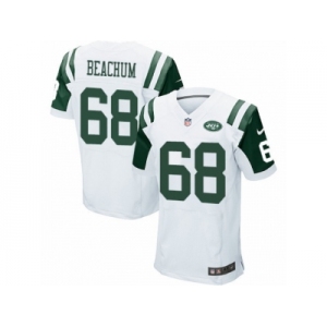 Men's Nike New York Jets #68 Kelvin Beachum Elite White NFL Jersey