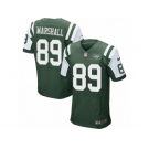 Men's Nike New York Jets #89 Jalin Marshall Elite Green Team Color NFL Jersey