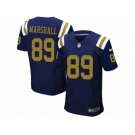 Men's Nike New York Jets #89 Jalin Marshall Elite Navy Blue Alternate NFL Jersey