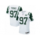 Men's Nike New York Jets #97 Lawrence Thomas Elite White NFL Jersey