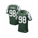 Men's Nike New York Jets #98 Mike Pennel Elite Green Team Color NFL Jersey