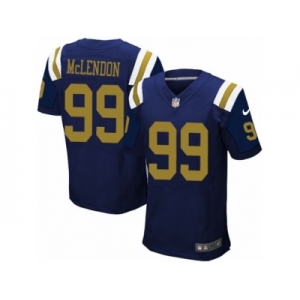Men's Nike New York Jets #99 Steve McLendon Elite Navy Blue Alternate NFL Jersey
