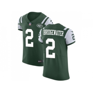 Nike New York Jets #2 Teddy Bridgewater Green Team Color Men Stitched NFL Vapor Untouchable Elite Jersey