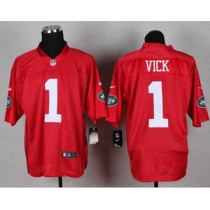 nike nfl jerseys new york jets #1 vick red[Elite]