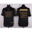 nike nfl jerseys new york jets #19 johnson black gold collection[Elite][johnson]