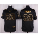 nike nfl jerseys new york jets #33 ivory black gold collection[Elite]