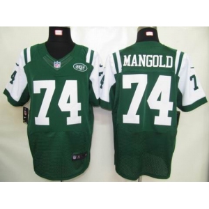 nike nfl jerseys new york jets #74 mangold green[elite]