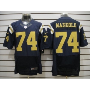 nike nfl jerseys new york jets #74 nick mangold dk blue[elite]