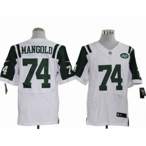 nike nfl jerseys new york jets #74 nick mangold white[elite]