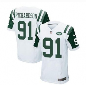 nike nfl jerseys new york jets #91 richardson white[Elite]