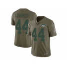 Men Nike New York Jets #44 Corey Lemonier Limited Olive 2017 Salute to Service NFL Jersey