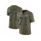Men Nike New York Jets #71 Ben Ijalana Limited Olive 2017 Salute to Service NFL Jersey