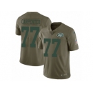 Men Nike New York Jets #77 James Carpenter Limited Olive 2017 Salute to Service NFL Jersey