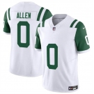 Men's New York Jets #0 Braelon Allen White Classic Alternate Vapor F.U.S.E. Limited Stitched Football Jersey