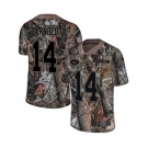 Men's New York Jets #14 Sam Darnold Limited Camo Rush Realtree Football Jersey