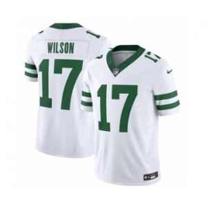 Men's New York Jets #17 Garrett Wilson White 2023 F.U.S.E. Vapor Limited Throwback Stitched Football Jersey