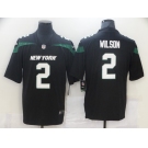 Men's New York Jets #2 Wilson Black Team Color Vapor Untouchable Limited Player Football Jersey
