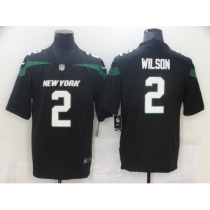Men's New York Jets #2 Wilson Black Team Color Vapor Untouchable Limited Player Football Jersey