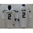 Men's New York Jets #2 Wilson White Team Color Vapor Untouchable Limited Player Football Jersey