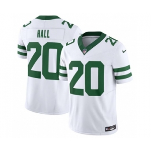Men's New York Jets #20 Breece Hall White 2023 F.U.S.E. Vapor Limited Throwback Stitched Football Jersey