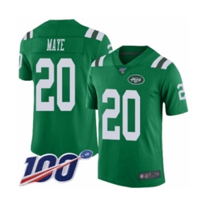 Men's New York Jets #20 Marcus Maye Limited Green Rush Vapor Untouchable 100th Season Football Jersey