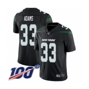 Men's New York Jets #33 Jamal Adams Black Alternate Vapor Untouchable Limited Player 100th Season Football Jersey