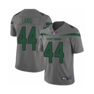 Men's New York Jets #44 Harvey Langi Limited Gray Inverted Legend Football Jersey