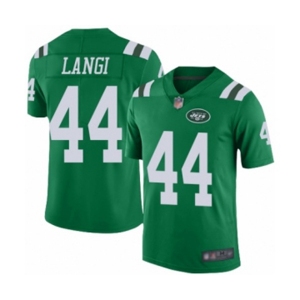 Men's New York Jets #44 Harvey Langi Limited Green Rush Vapor Untouchable Football Jersey