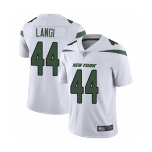 Men's New York Jets #44 Harvey Langi White Vapor Untouchable Limited Player Football Jersey