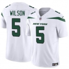 Men's New York Jets #5 Garrett Wilson White 2023 F.U.S.E. Vapor Untouchable Limited Football Stitched Jersey