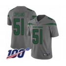 Men's New York Jets #51 Brandon Copeland Limited Gray Inverted Legend 100th Season Football Jersey