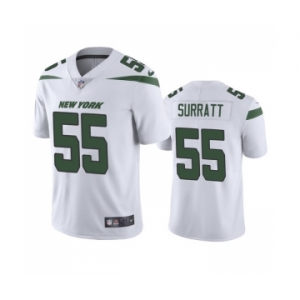 Men's New York Jets #55 Chazz Surratt White Vapor Untouchable Limited Stitched Jersey