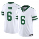 Men's New York Jets #6 Nick Folk White 2025 F.U.S.E. Vapor Untouchable Limited Football Stitched Jersey
