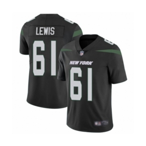 Men's New York Jets #61 Alex Lewis Black Alternate Vapor Untouchable Limited Player Football Jersey