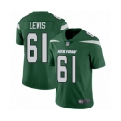 Men's New York Jets #61 Alex Lewis Green Team Color Vapor Untouchable Limited Player Football Jersey