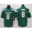 Men's New York Jets #8 Elijah Moore Nike Gotham Green 2021 NFL Draft Pick Player Leopard Limited Jersey