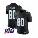 Men's New York Jets #80 Wayne Chrebet Black Alternate Vapor Untouchable Limited Player 100th Season Football Jersey