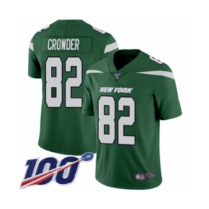 Men's New York Jets #82 Jamison Crowder Green Team Color Vapor Untouchable Limited Player 100th Season Football Jersey