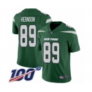 Men's New York Jets #89 Chris Herndon Green Team Color Vapor Untouchable Limited Player 100th Season Football Jersey