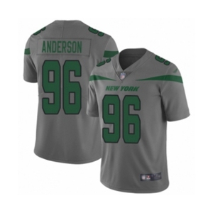 Men's New York Jets #96 Henry Anderson Limited Gray Inverted Legend Football Jersey