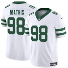 Men's New York Jets #98 Phidarian Mathis White 2025 F.U.S.E. Vapor Untouchable Limited Football Stitched Jersey