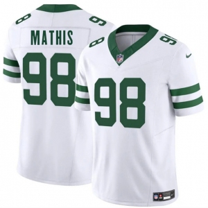 Men's New York Jets #98 Phidarian Mathis White 2025 F.U.S.E. Vapor Untouchable Limited Football Stitched Jersey